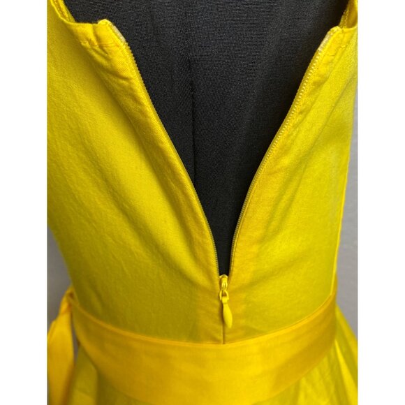 Wedtrend 1950s Retro Dress Womens Size Small Yellow Rockabilly Tradwife - Picture 12 of 15